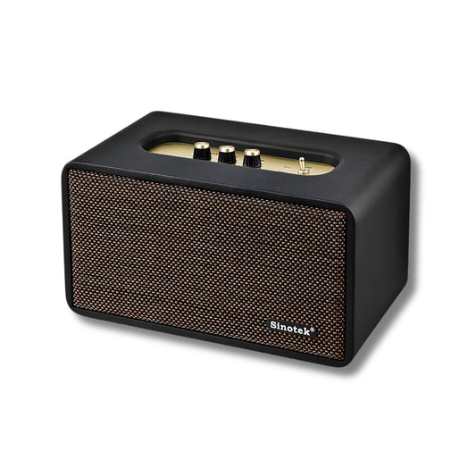120W Hi-Fi Bluetooth Speaker - Premium Leather, Deep Bass, 360° Sound, 18H Playtime & Karaoke/Instrument for Immersive Home Listening, Lively Karaoke Nights, Music Practice