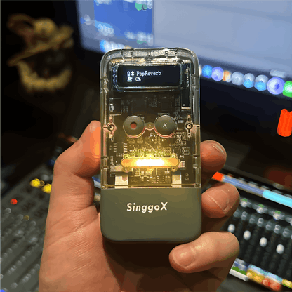 Plug-and-Play AI Vocal Remover Karaoke Processor - Instantly Transforms Any Song into Karaoke Through Your Powered Speakers, Home Audio Systems, Soundbars, or Car Audio | Real-Time Voice Cancellation, Bluetooth & FM & AUX Audio, Wireless Dual Microphones