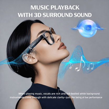AI Smart Glasses with 8MP HD Camera, Dual-Mic Noise Reduction, Translation Support & Voice Assistant to Capture Life Hands-Free, Understand World, & Communicate Across Languages