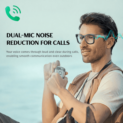 AI Smart Glasses with 8MP HD Camera, Dual-Mic Noise Reduction, Translation Support & Voice Assistant to Capture Life Hands-Free, Understand World, & Communicate Across Languages