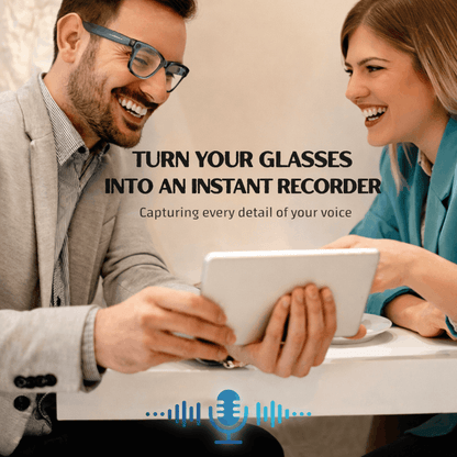 AI Smart Glasses with 8MP HD Camera, Dual-Mic Noise Reduction, Translation Support & Voice Assistant to Capture Life Hands-Free, Understand World, & Communicate Across Languages