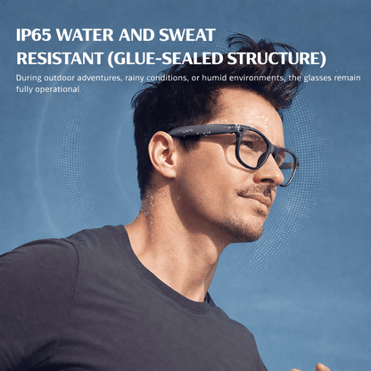 AI Smart Glasses with 8MP HD Camera, Dual-Mic Noise Reduction, Translation Support & Voice Assistant to Capture Life Hands-Free, Understand World, & Communicate Across Languages