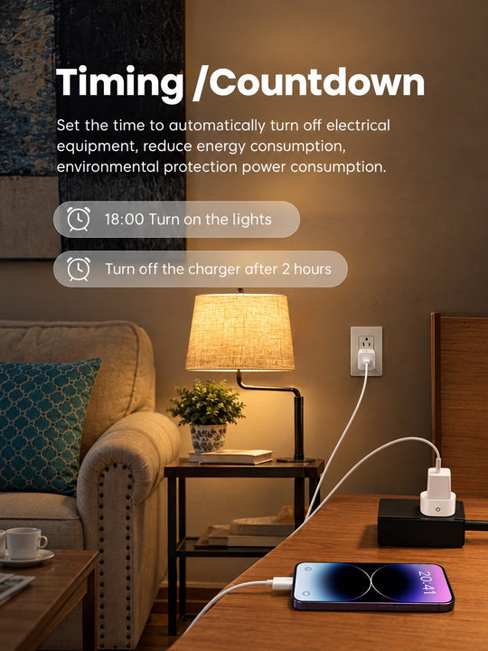 GX-SP13 Matter Wi-Fi Smart Plug for US Outlets | Cross-Platform Smart Control, Alexa Zero-Touch Setup | Turn Ordinary Appliances Smart with Voice, Remote &amp; Scheduled Control