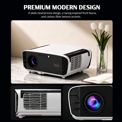 GX-SP03 Google TV (GTV) Smart Cinema Projector – Native 1080P, Google TV Certified, 1550 ANSI Lumens, Dolby Atmos & AI Auto Focus for Movies, Gaming, Concerts, and Karaoke Nights
