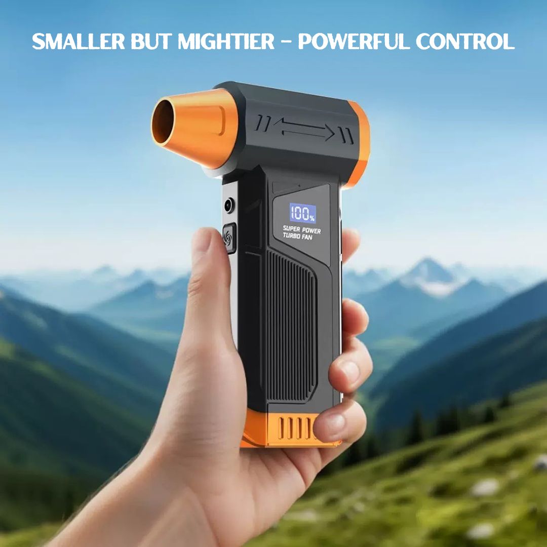 2025 New Handheld Turbo Electric Air Duster with Screen | 110,000RPM Brushless Motor | For Keyboards, Laptops, Computer Cases, Car Interiors, Home Corners, Furniture Gaps