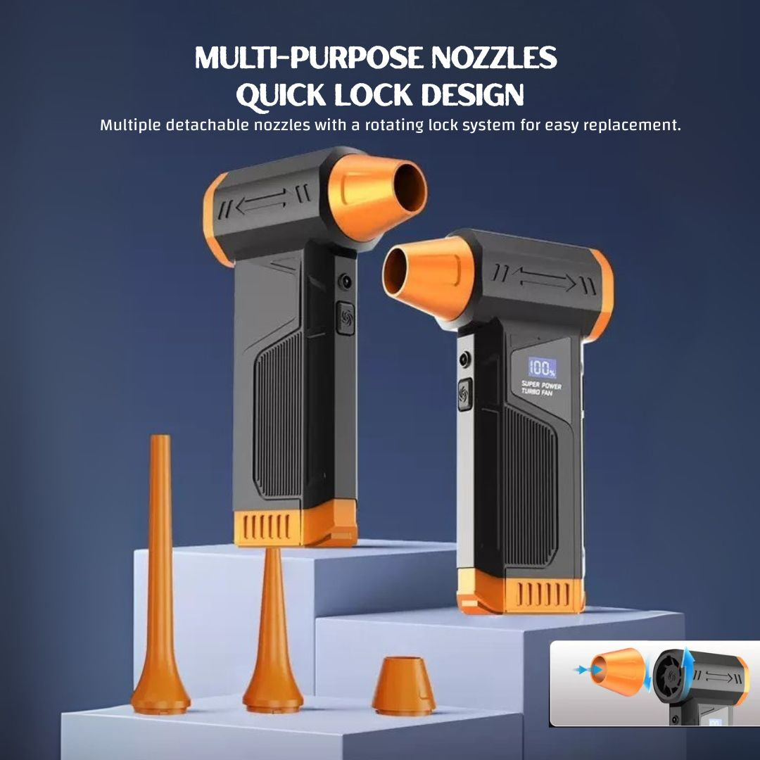 2025 New Handheld Turbo Electric Air Duster with Screen | 110,000RPM Brushless Motor | For Keyboards, Laptops, Computer Cases, Car Interiors, Home Corners, Furniture Gaps