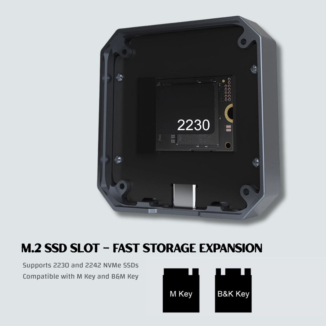 Magnetic M.2 SSD Enclosure / External SSD Case for iPhone & Android - 10Gbps USB 3.2 Gen 2 High-Speed Storage with Heat Dissipation & Drop Protection