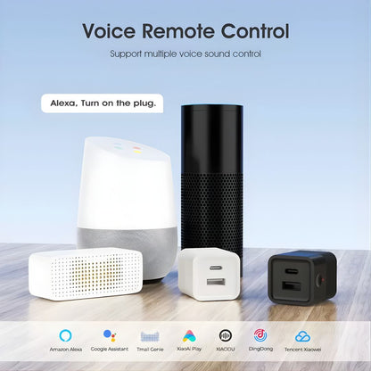 Tuya Smart USB Adapter Switch – Control Micro-USB / USB-C Powered Device Like Lamps, Chargers, or Fans via Mobile APP, Amazon Alexa, Google Home | WiFi & Zigbee Mini Power Controller