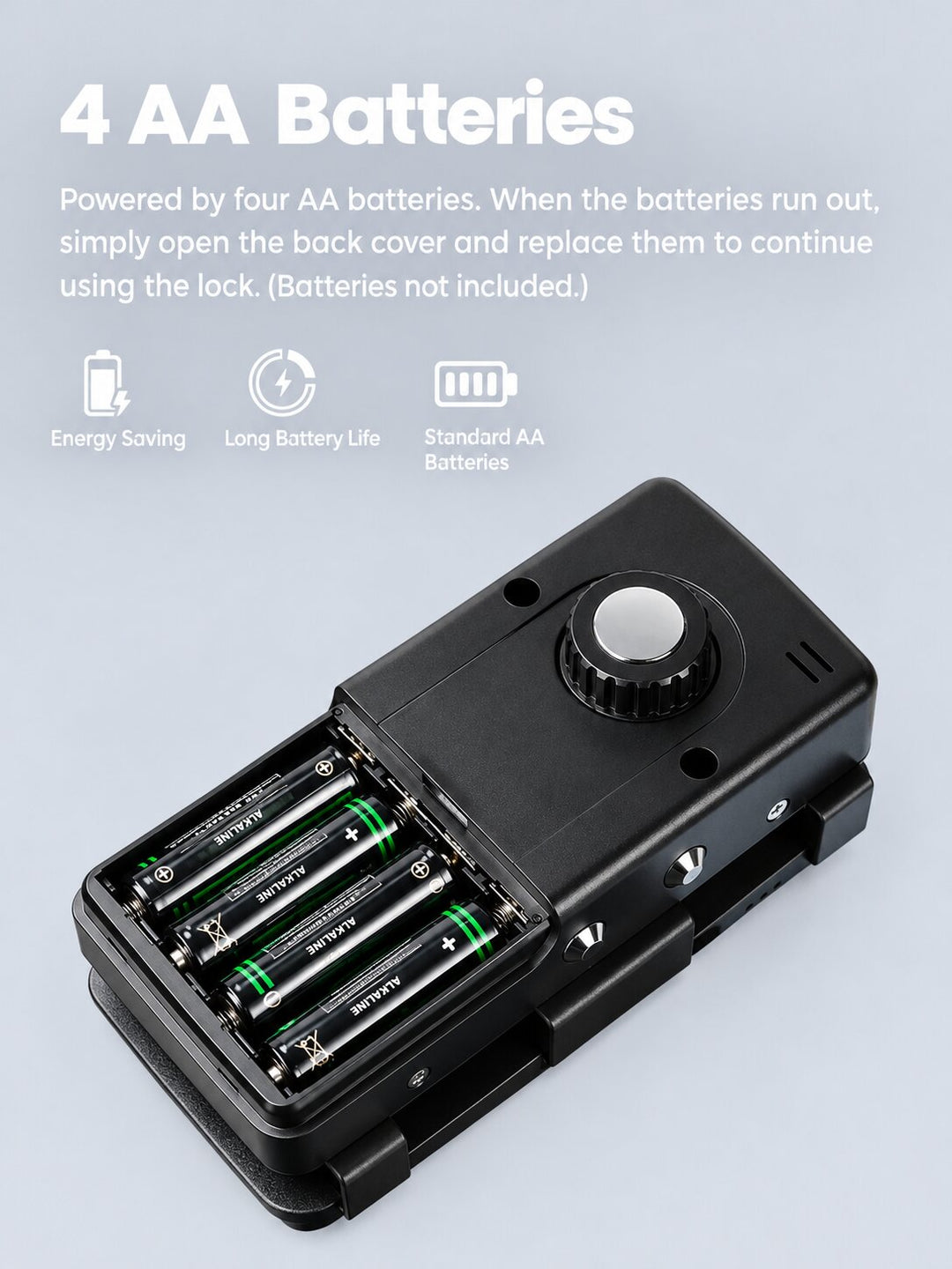 Smart Fingerprint Glass Door Lock for Offices &amp; Stores | No-Drill Installation, PIN (Anti-Peeping PIN), RFID, Access Control with Bluetooth App &amp; Remote Unlock, Auto-Lock &amp; Passage Mode
