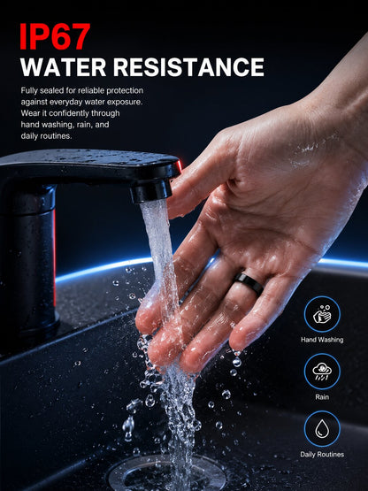 GX-SR22 Silent Vibration Smart Ring with Hands-Free Gesture Control, 24/7 Health Tracking, Stress Insights, Sleep Monitor, Daily Activity Tracking, and More for Work, Sleep, Fitness & Travel