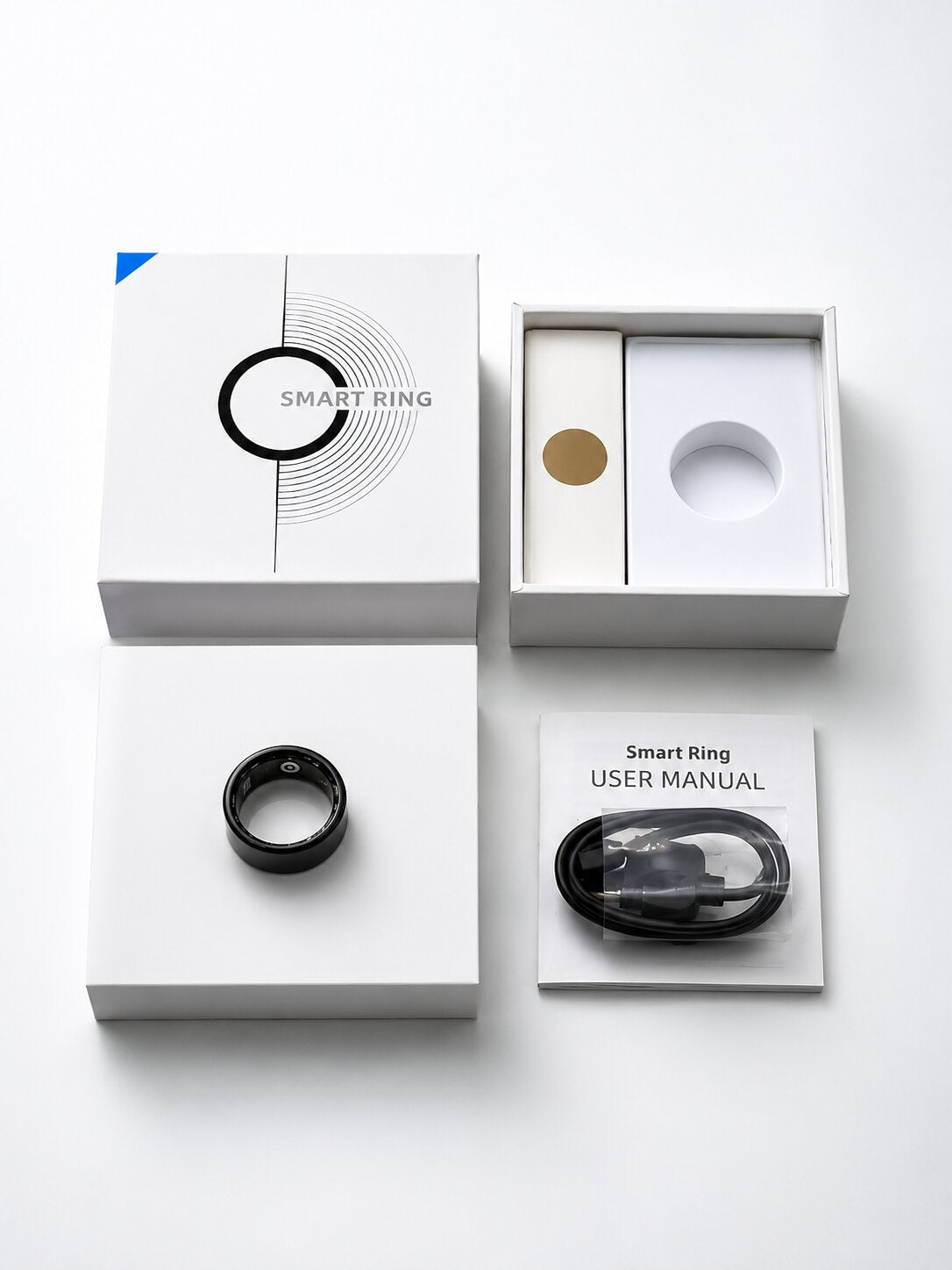 GX-SR22 Silent Vibration Smart Ring with Hands-Free Gesture Control, 24/7 Health Tracking, Stress Insights, Sleep Monitor, Daily Activity Tracking, and More for Work, Sleep, Fitness & Travel